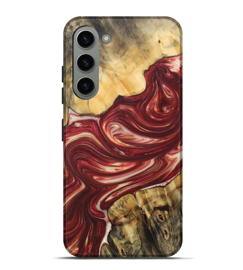 Galaxy S23 Plus Wood+Resin Live Edge Phone Case - Keith (Red, 684327)