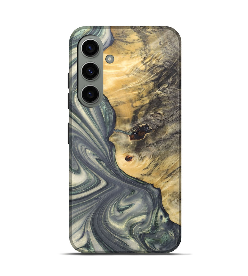 Galaxy S24 Wood+Resin Live Edge Phone Case - Eloise (Green, 685024)