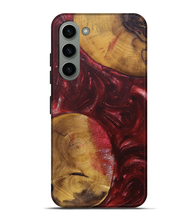 Galaxy S23 Plus Wood+Resin Live Edge Phone Case - Alexis (Red, 685416)