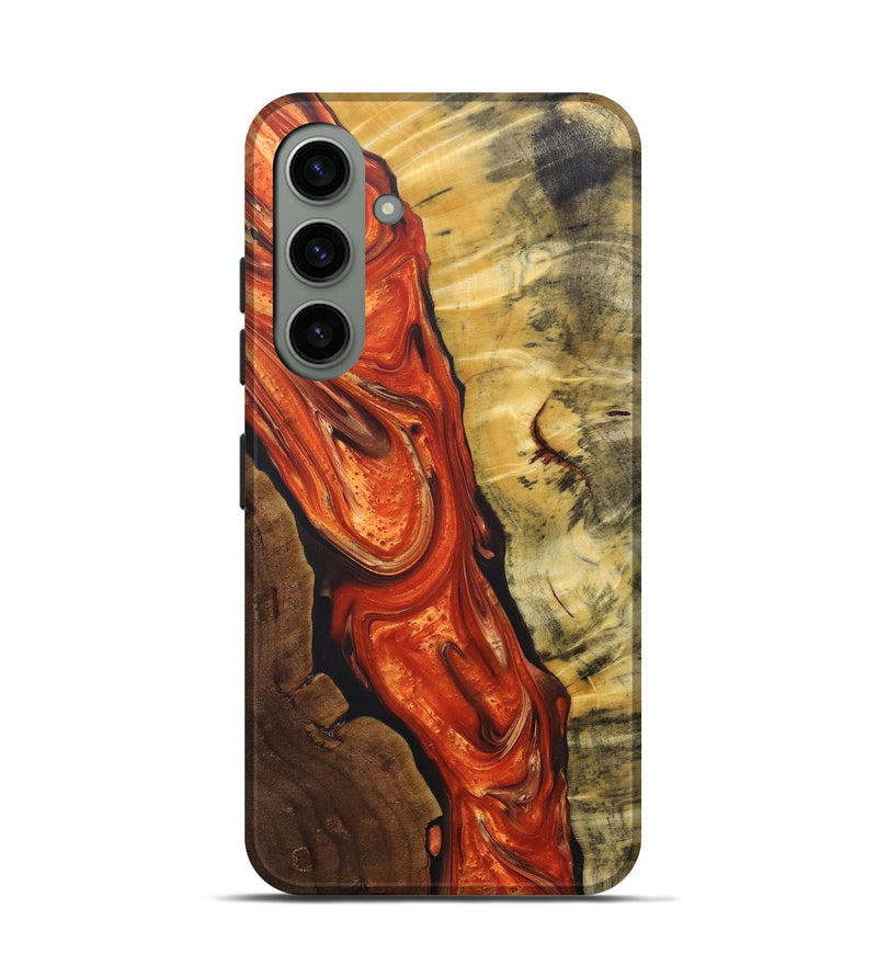 Galaxy S24 Wood+Resin Live Edge Phone Case - Mckenna (Red, 685762)