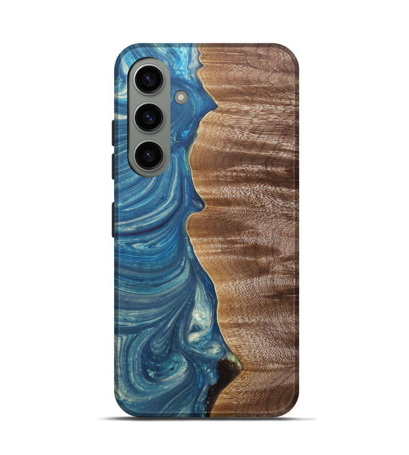 Galaxy S24 Wood+Resin Live Edge Phone Case - Steve (Blue, 686306)