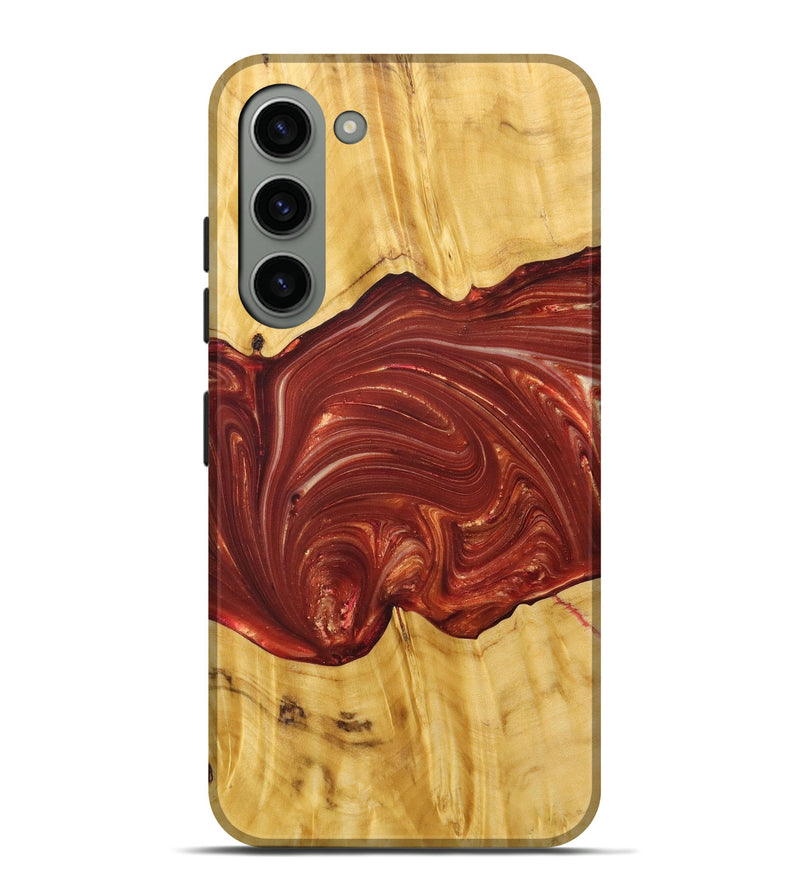 Galaxy S23 Plus Wood+Resin Live Edge Phone Case - Xander (Red, 686335)