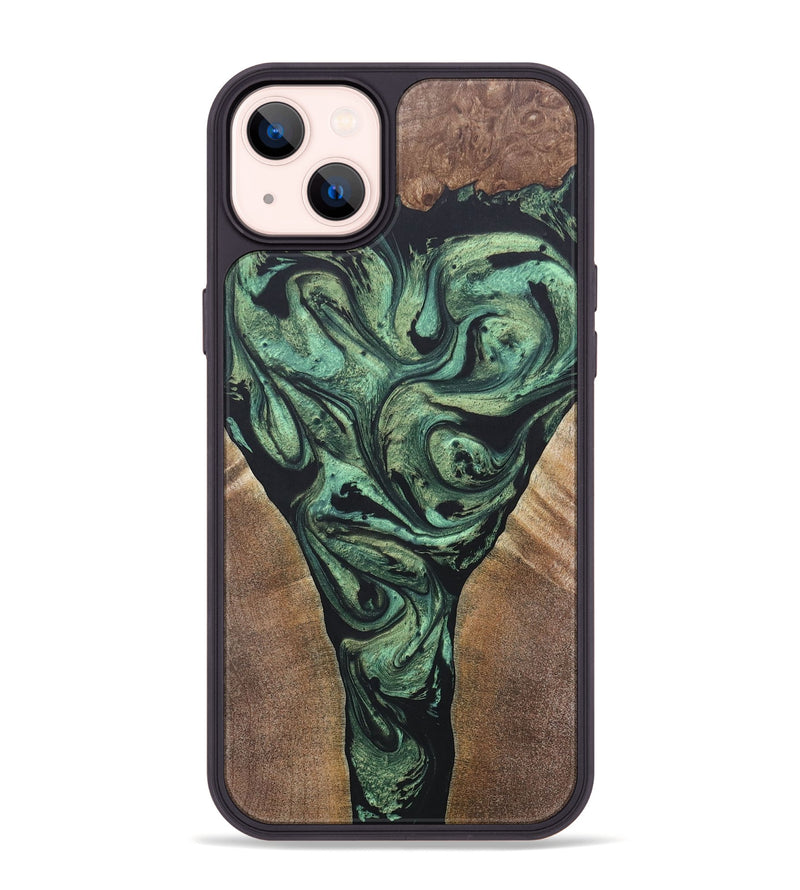 iPhone 14 Plus Wood+Resin Phone Case - Leonard (Mosaic, 687195)