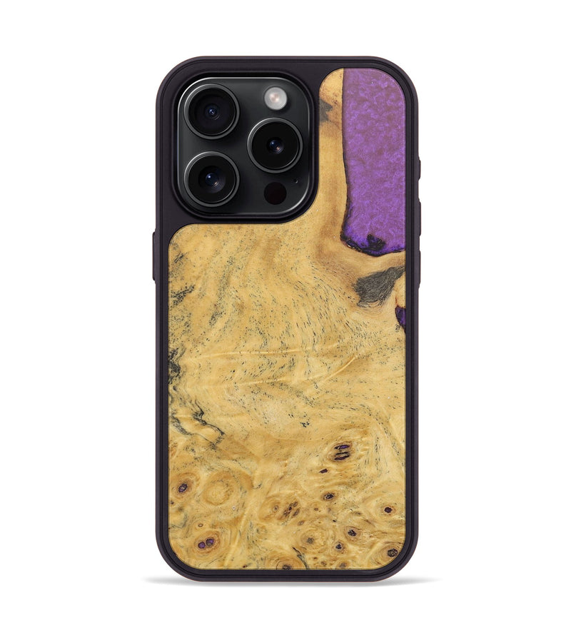 iPhone 15 Pro Wood+Resin Phone Case - Delores (Wood Burl, 688371)
