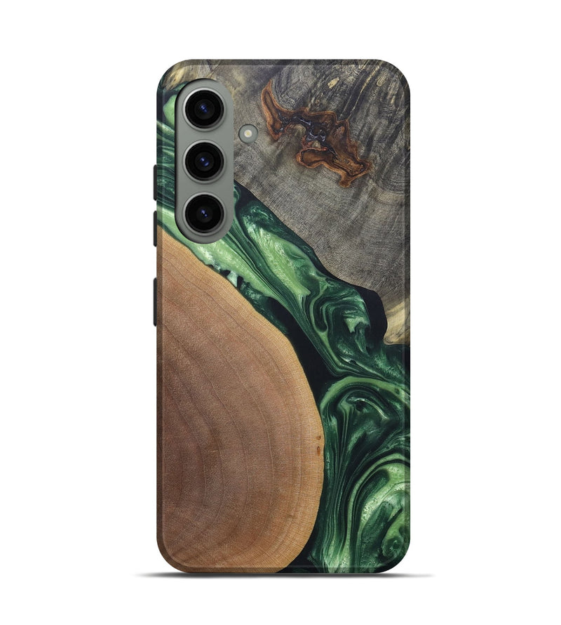 Galaxy S24 Wood+Resin Live Edge Phone Case - Joni (Green, 688624)