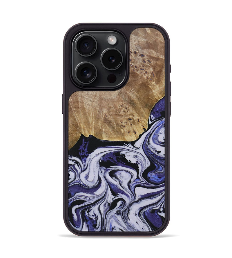 iPhone 15 Pro Wood+Resin Phone Case - Carlton (Purple, 688995)
