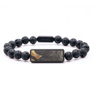 Lava Bead Wood+Resin Bracelet - Geneva (Black & White, 689186)