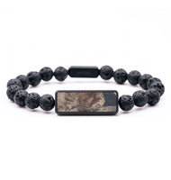 Lava Bead Wood+Resin Bracelet - Tiffany (Black & White, 689191)