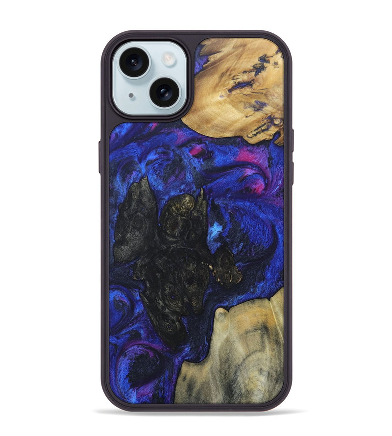 iPhone 15 Plus Wood+Resin Phone Case - Madisyn (Mosaic, 689245)