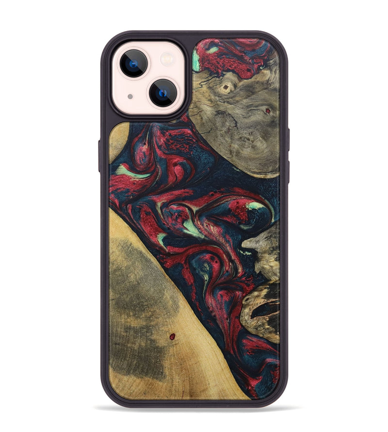 iPhone 14 Plus Wood+Resin Phone Case - Lillie (Mosaic, 689250)