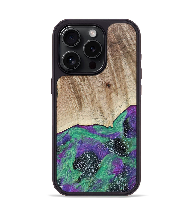iPhone 15 Pro Wood+Resin Phone Case - Robbie (Cosmos, 689871)
