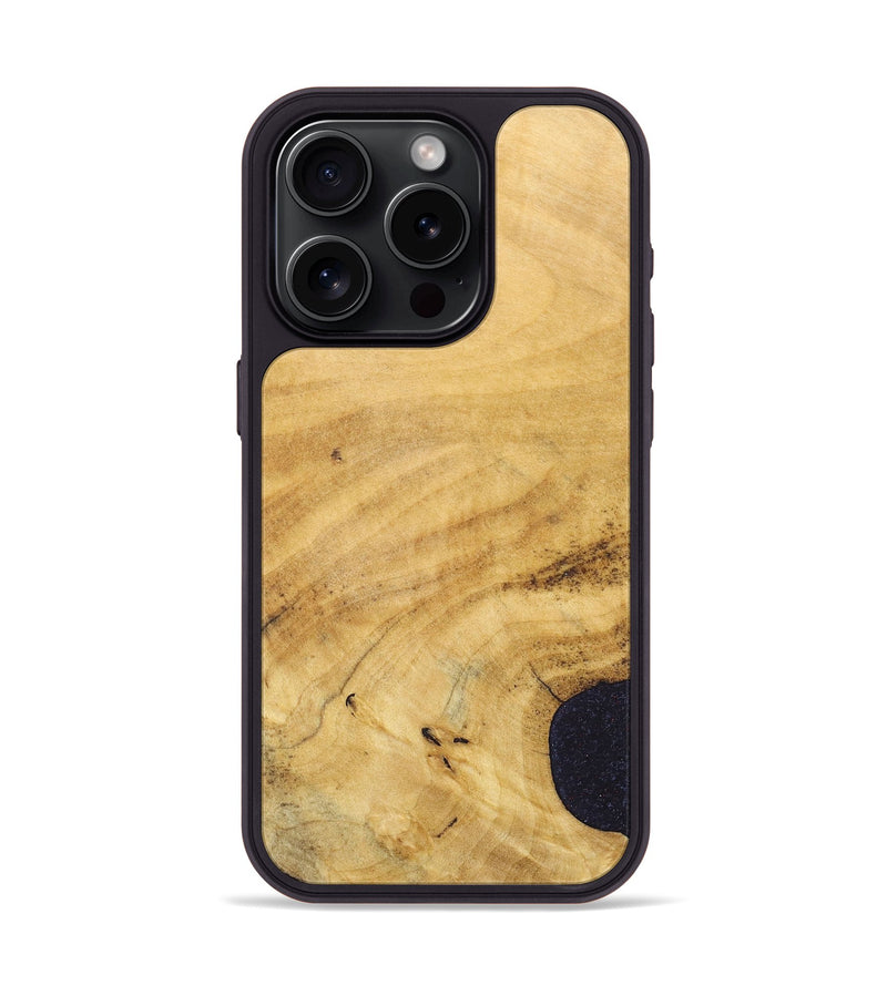 iPhone 15 Pro Wood+Resin Phone Case - Kristopher (Wood Burl, 690416)