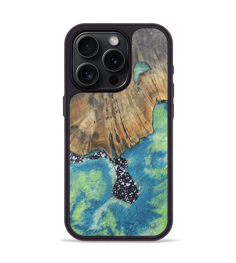 iPhone 15 Pro Wood+Resin Phone Case - Ainsley (Cosmos, 690601)
