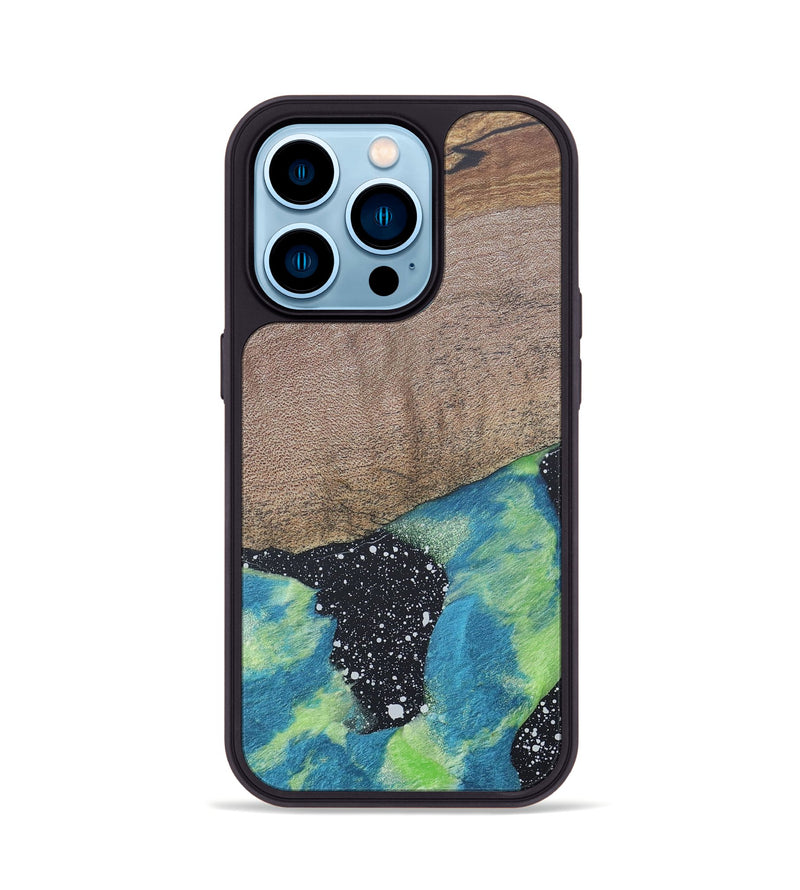 iPhone 14 Pro Wood+Resin Phone Case - Callie (Cosmos, 690603)
