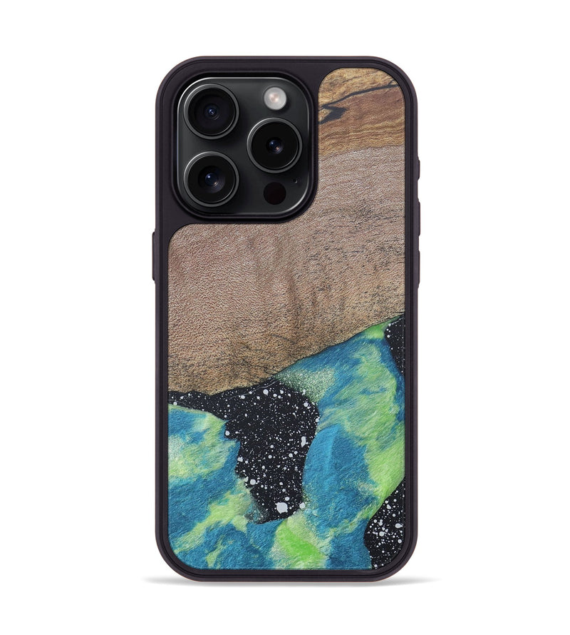 iPhone 15 Pro Wood+Resin Phone Case - Callie (Cosmos, 690603)