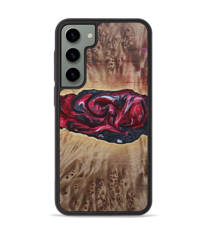Galaxy S23 Plus Wood+Resin Phone Case - River (Red, 690696)