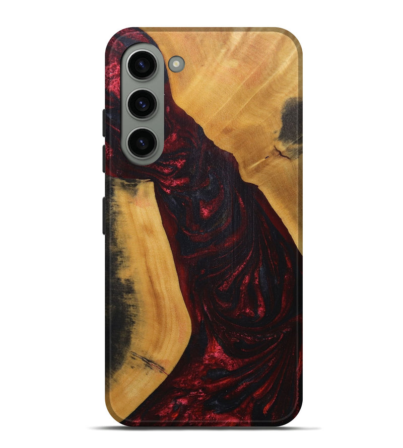 Galaxy S23 Plus Wood+Resin Live Edge Phone Case - Wallace (Red, 691004)