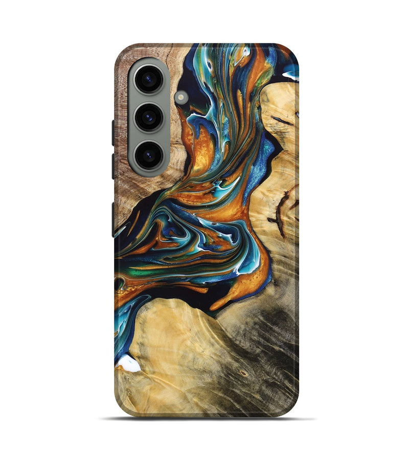 Galaxy S24 Wood+Resin Live Edge Phone Case - Ryker (Blue, 691460)