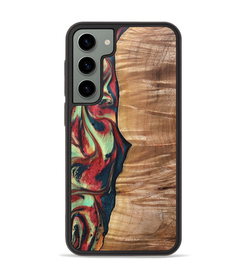 Galaxy S23 Plus Wood+Resin Phone Case - Fabian (Red, 691534)
