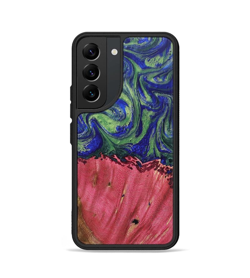 Galaxy S22 Wood+Resin Phone Case - Jonathan (Green, 691638)