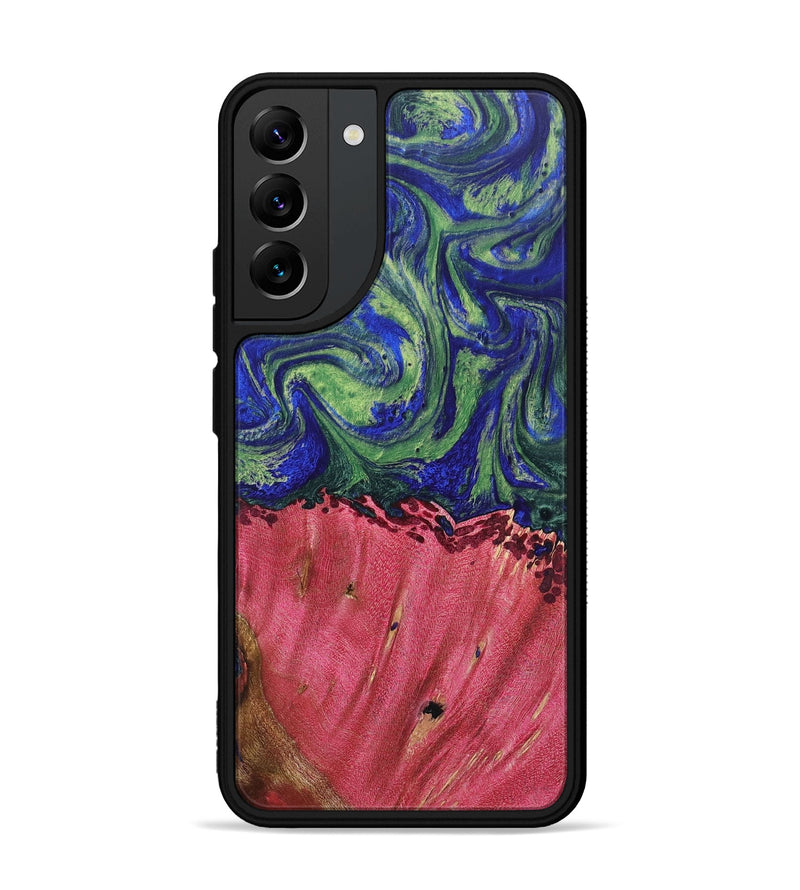 Galaxy S22 Plus Wood+Resin Phone Case - Jonathan (Green, 691638)