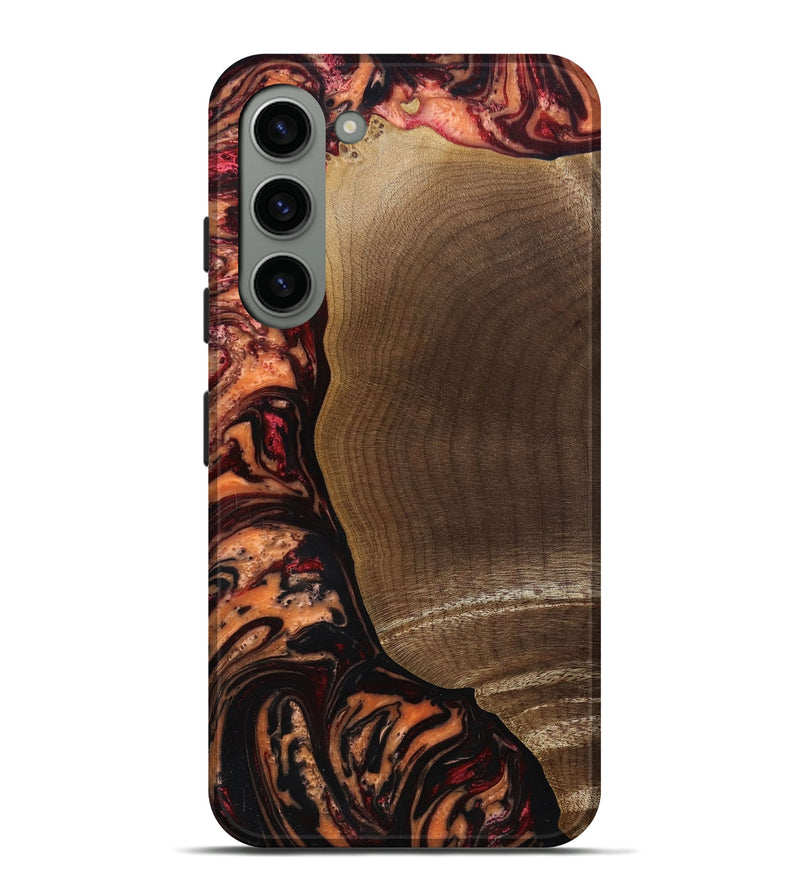 Galaxy S23 Plus Wood+Resin Live Edge Phone Case - Alan (Red, 691666)