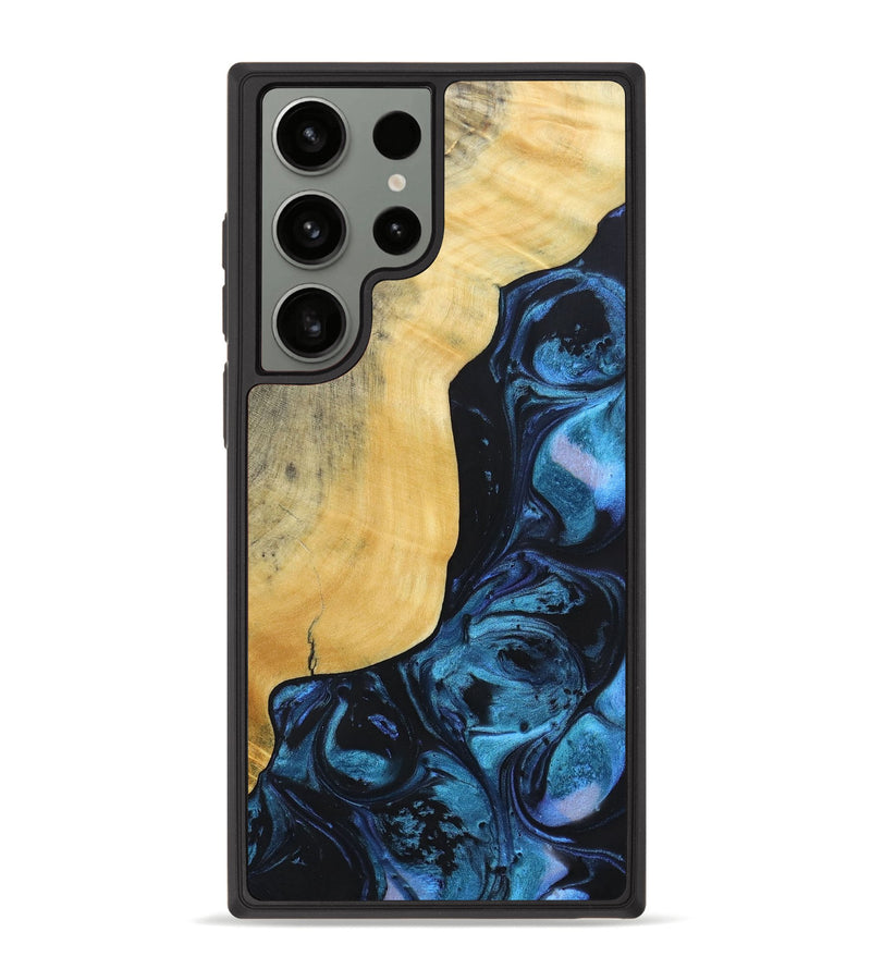 Galaxy S23 Ultra Wood+Resin Phone Case - Jaiden (Blue, 692153)
