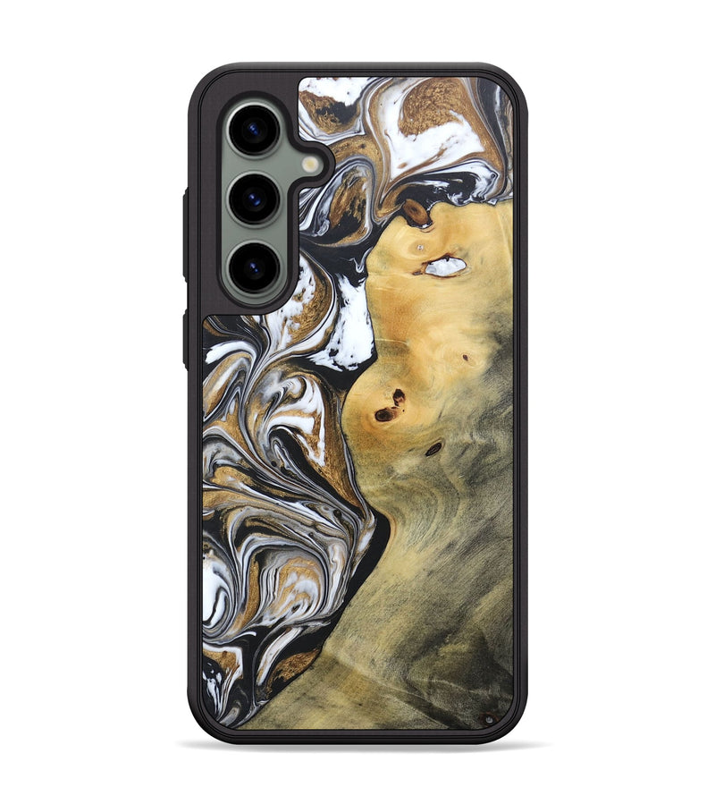 Galaxy S24 Plus Wood+Resin Phone Case - Vernon (Black & White, 692369)