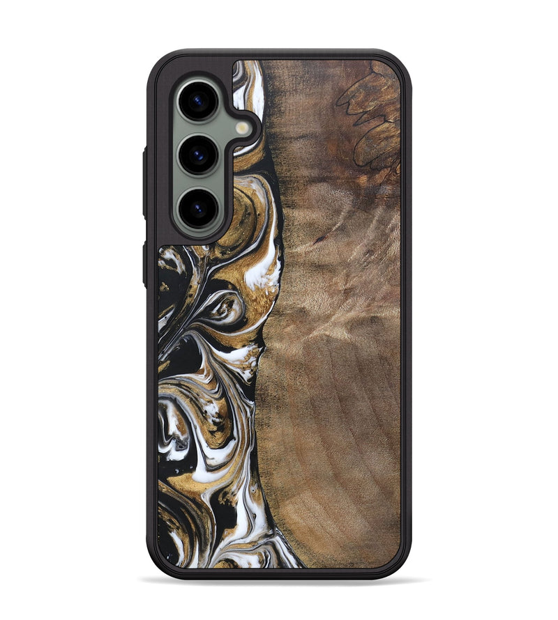 Galaxy S24 Plus Wood+Resin Phone Case - Antoine (Black & White, 692379)