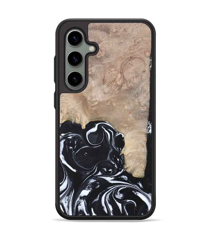 Galaxy S24 Plus Wood+Resin Phone Case - Aria (Black & White, 692388)