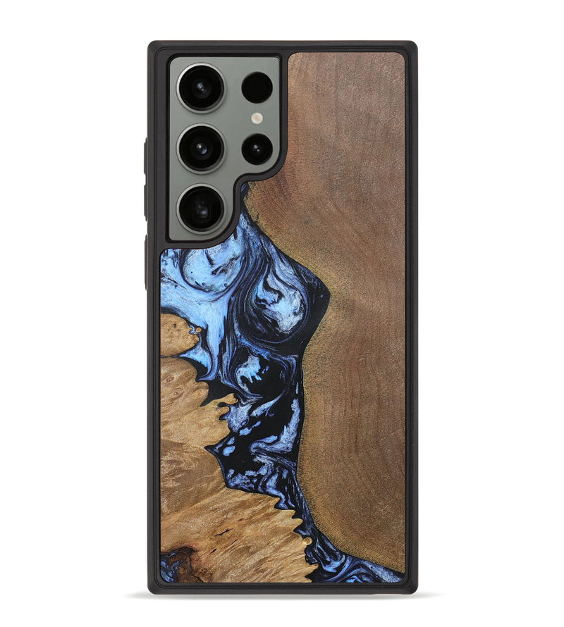 Galaxy S23 Ultra Wood+Resin Phone Case - Sheena (Blue, 692418)
