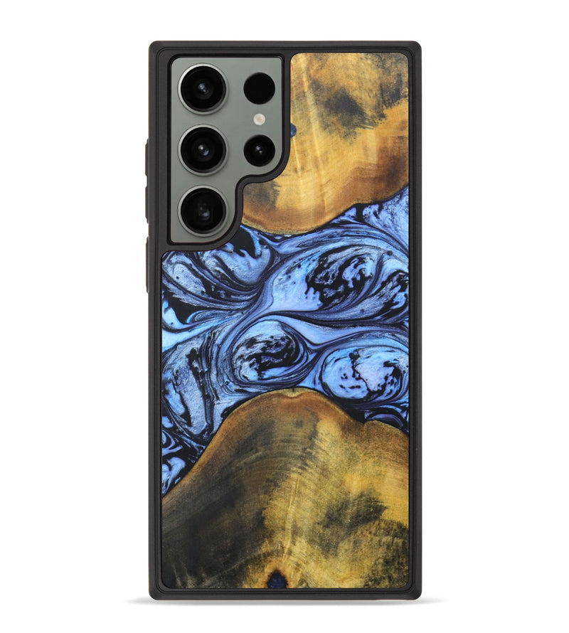 Galaxy S23 Ultra Wood+Resin Phone Case - Addie (Blue, 692419)