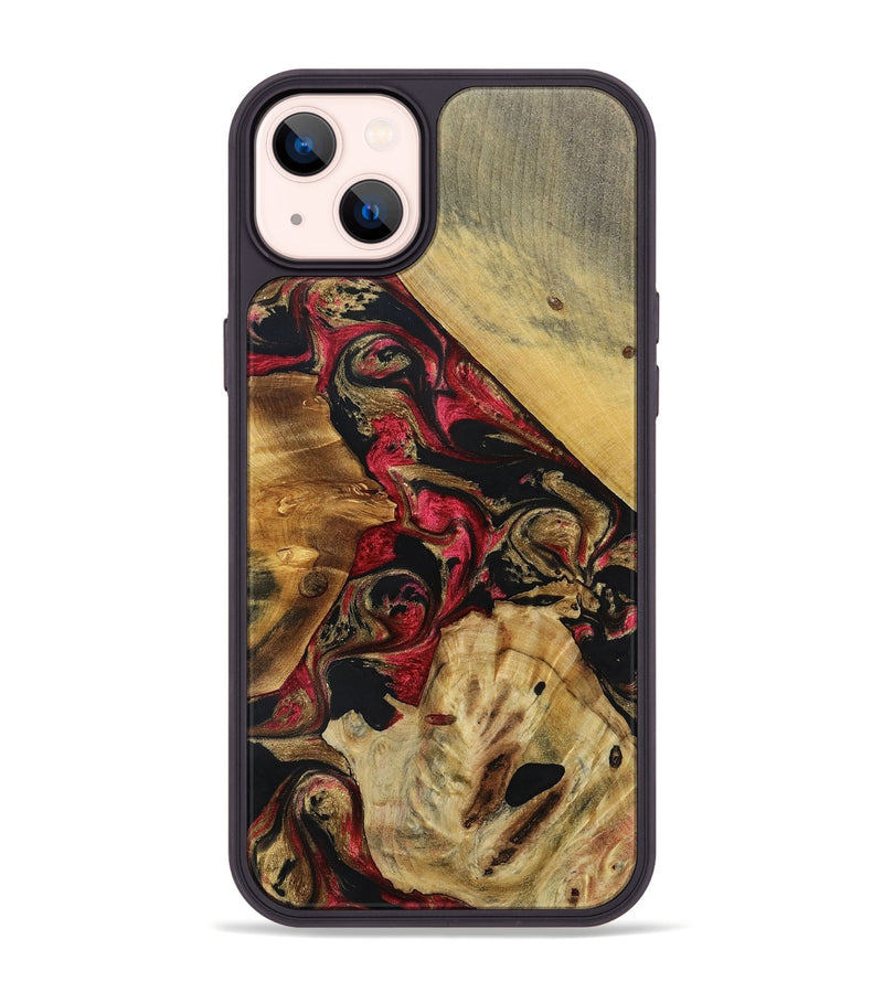 iPhone 14 Plus Wood+Resin Phone Case - Jackie (Mosaic, 692891)
