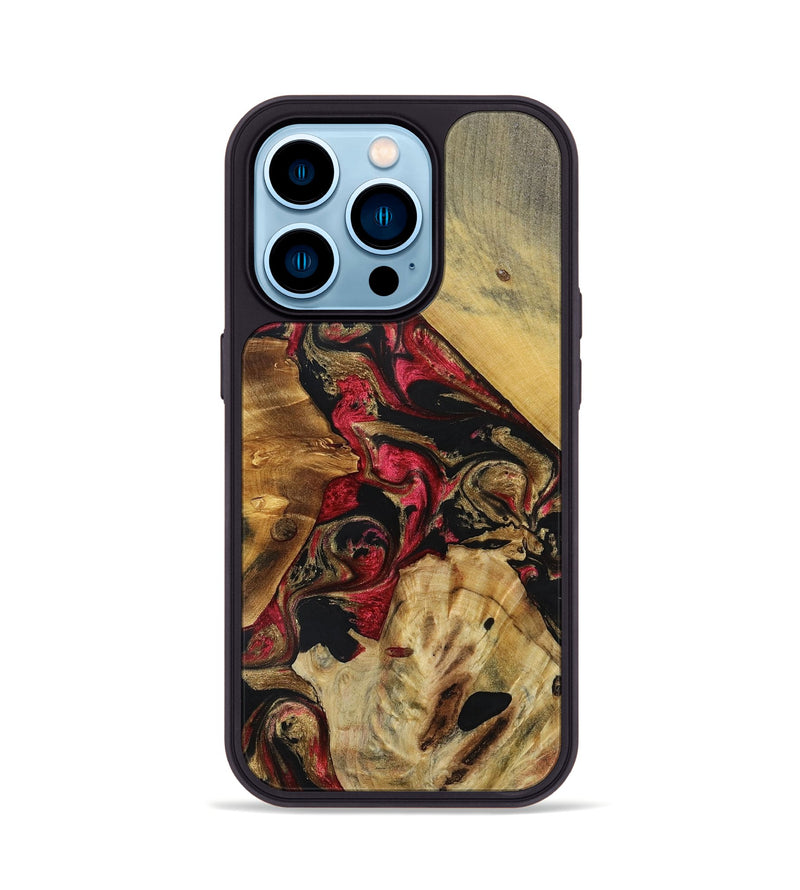 iPhone 14 Pro Wood+Resin Phone Case - Jackie (Mosaic, 692891)