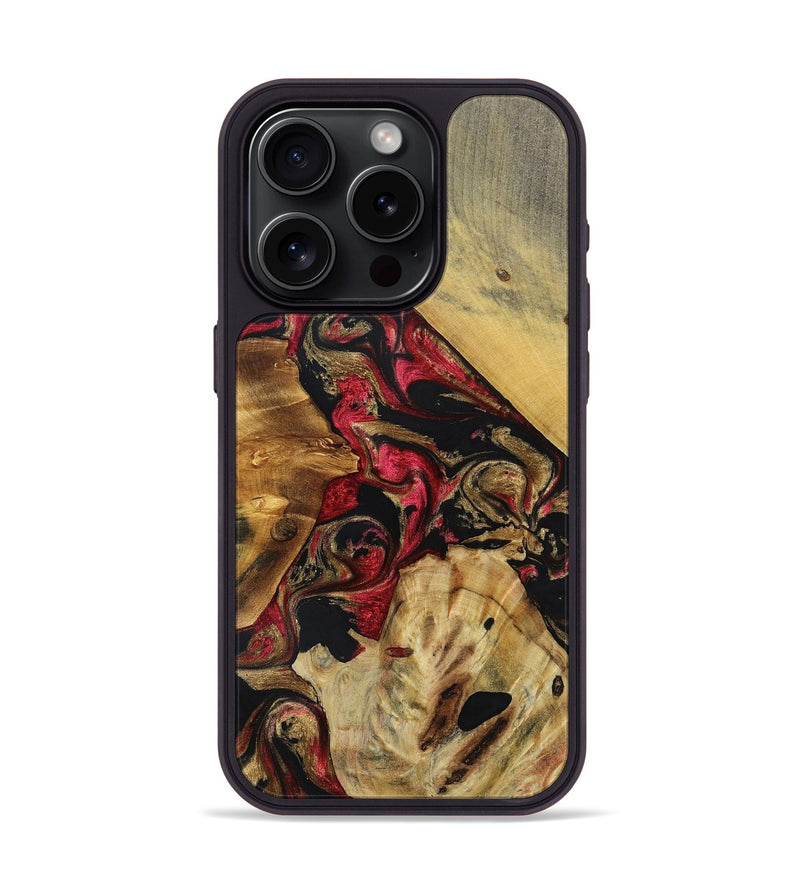 iPhone 15 Pro Wood+Resin Phone Case - Jackie (Mosaic, 692891)