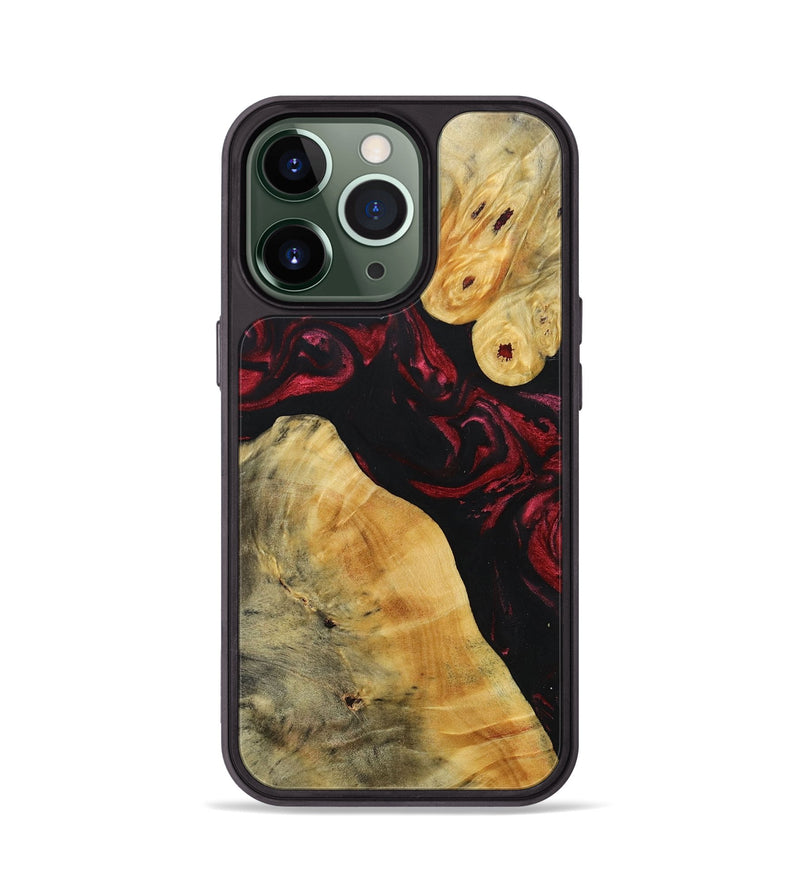 iPhone 13 Pro Wood+Resin Phone Case - Stefanie (Red, 692954)