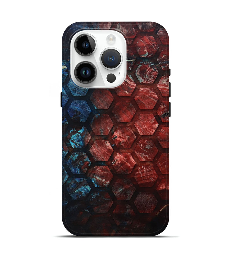 iPhone 15 Pro Wood+Resin Live Edge Phone Case - Nikolas (Fire & Ice, 693335)