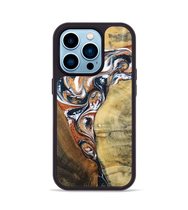 iPhone 14 Pro Wood+Resin Phone Case - Fabian (Mosaic, 693455)