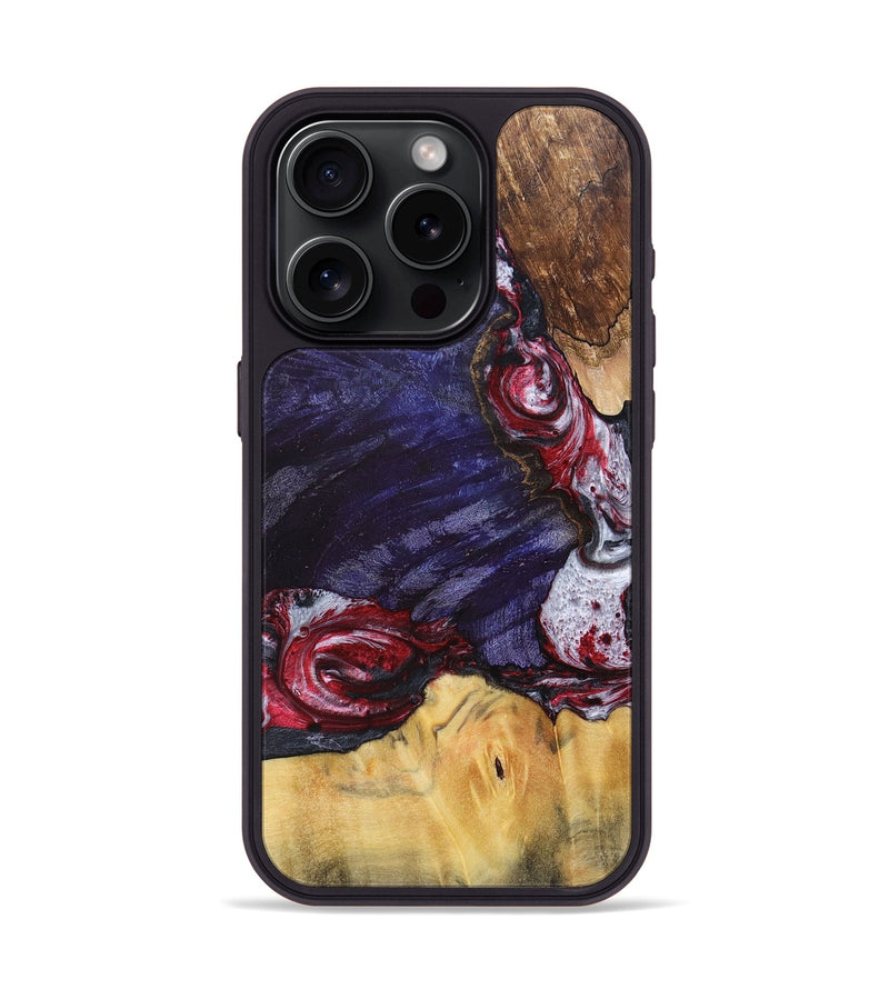 iPhone 15 Pro Wood+Resin Phone Case - Judy (Mosaic, 693738)