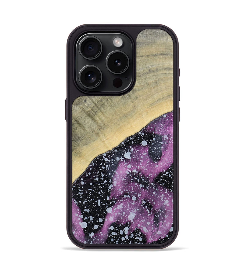 iPhone 15 Pro Wood+Resin Phone Case - Connie (Cosmos, 693878)