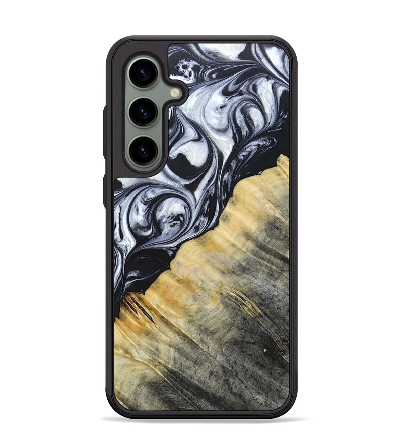 Galaxy S24 Plus Wood+Resin Phone Case - Luca (Black & White, 694286)