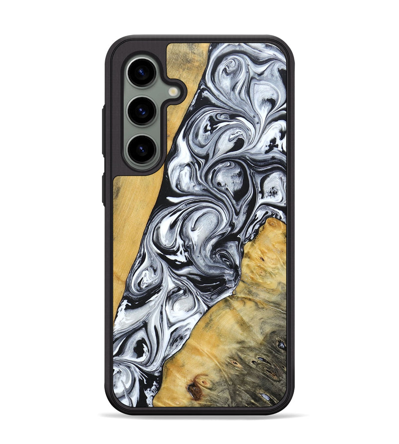 Galaxy S24 Plus Wood+Resin Phone Case - Mario (Black & White, 694290)