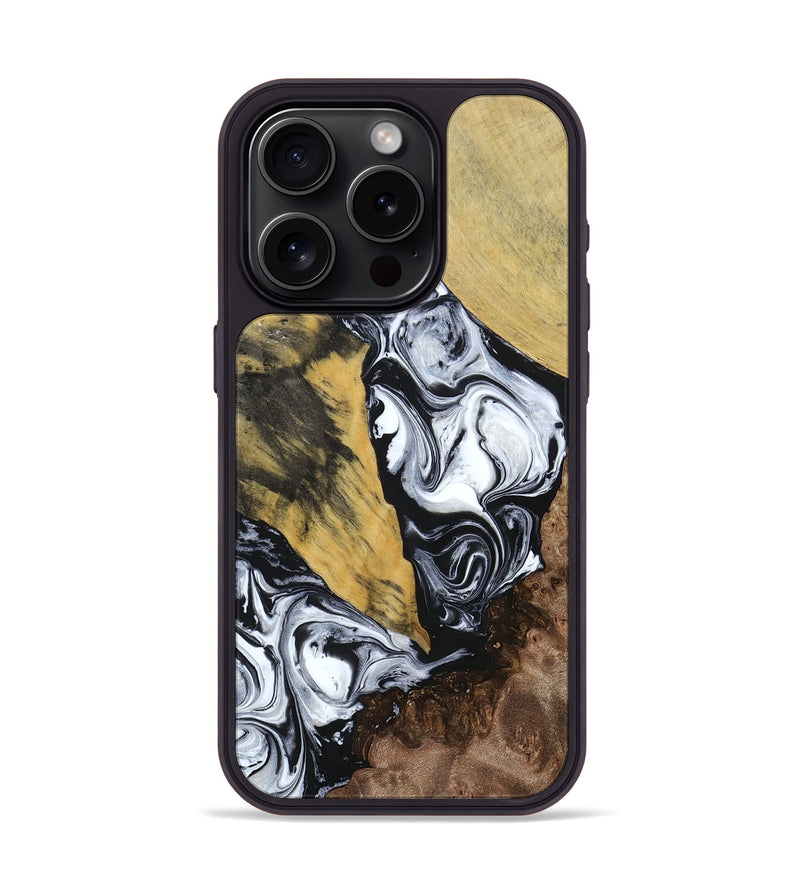 iPhone 15 Pro Wood+Resin Phone Case - Alaia (Mosaic, 694327)