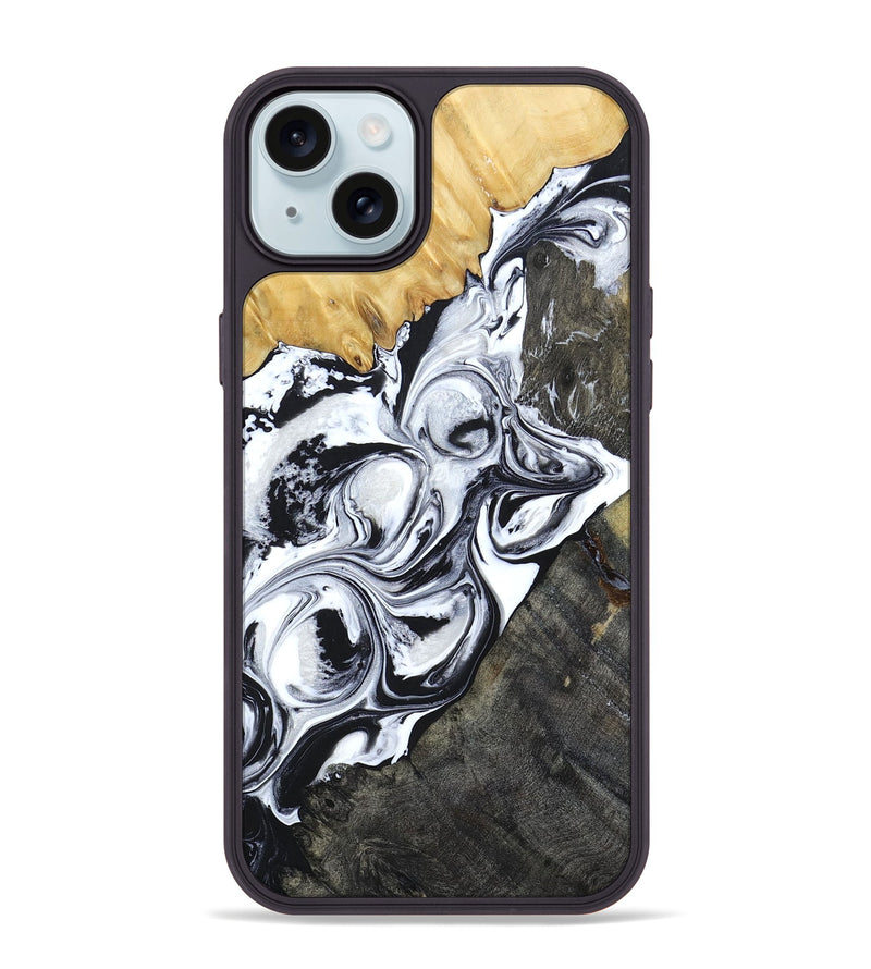 iPhone 15 Plus Wood+Resin Phone Case - Londyn (Mosaic, 694332)