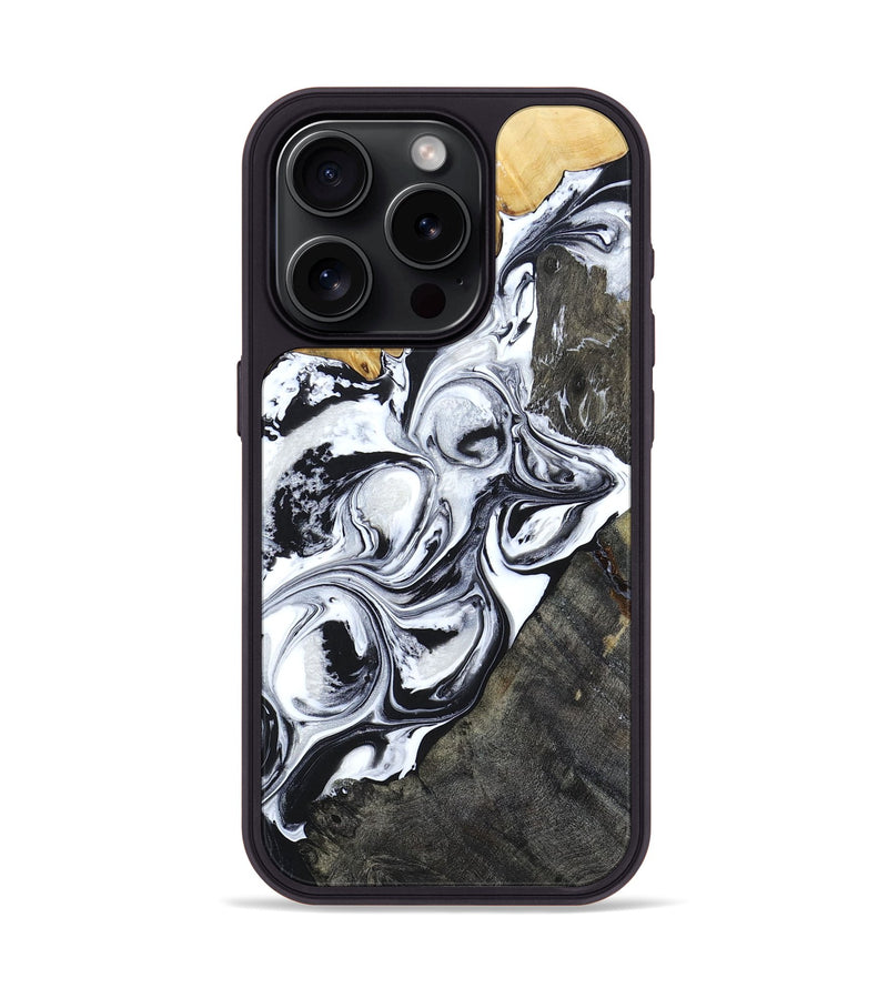 iPhone 15 Pro Wood+Resin Phone Case - Londyn (Mosaic, 694332)