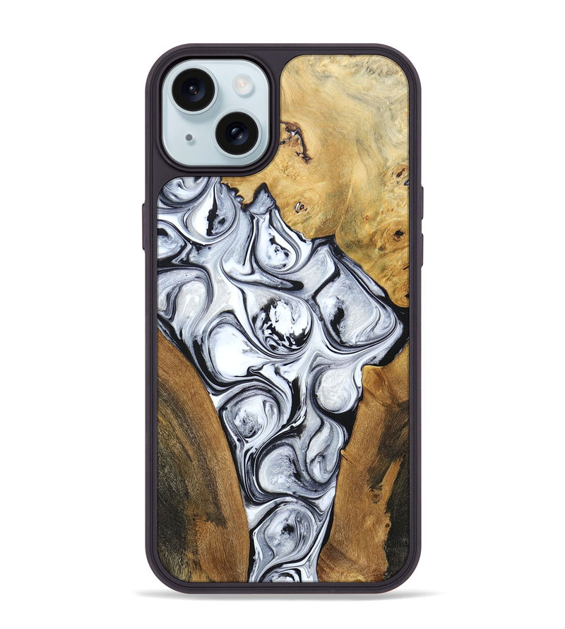 iPhone 15 Plus Wood+Resin Phone Case - Jordan (Mosaic, 694336)