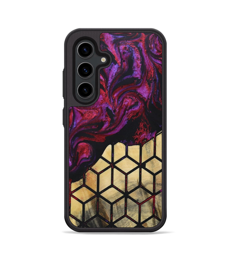 Galaxy S24 Wood+Resin Phone Case - Ericka (Pattern, 694737)