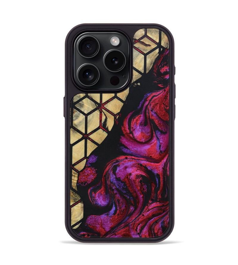 iPhone 15 Pro Wood+Resin Phone Case - Breanna (Pattern, 694742)