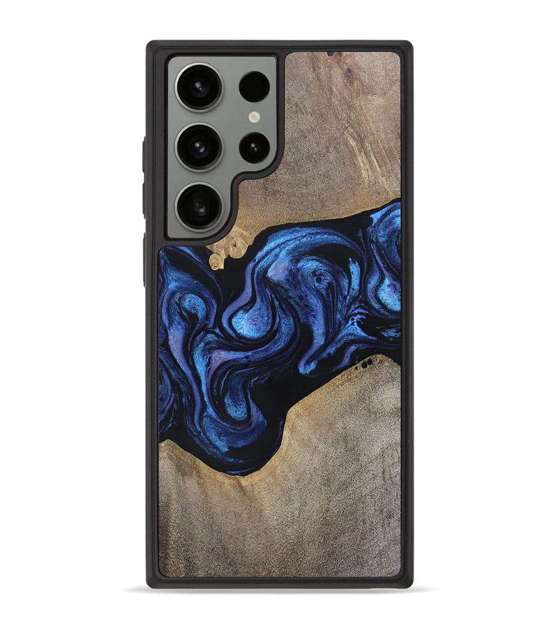 Galaxy S23 Ultra Wood+Resin Phone Case - Zara (Blue, 695225)