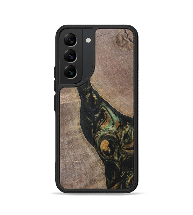 Galaxy S22 Wood+Resin Phone Case - Graham (Green, 695666)